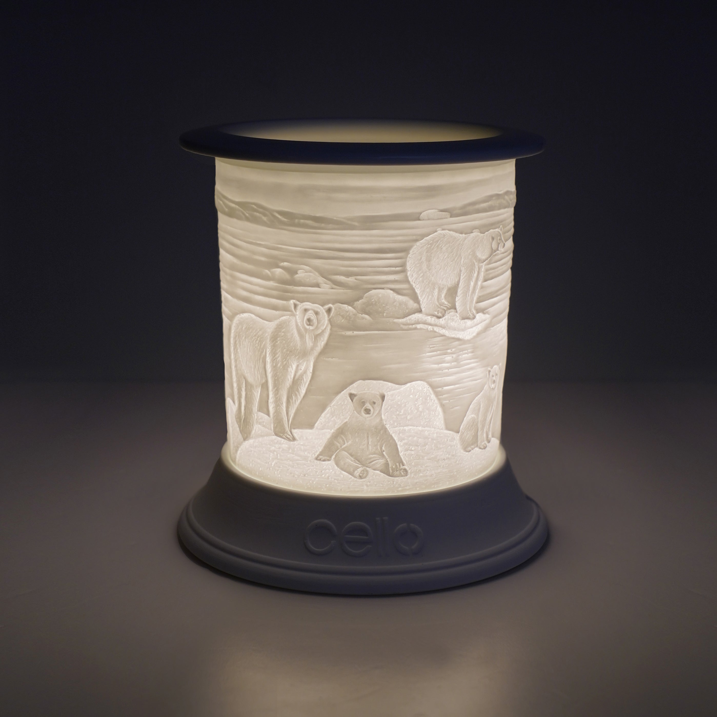 Cello Electric Wax Warmer - Porcelain Polar Bear Design for Home Aromatherapy | Perfect for Living Room, Bedroom, and Office Decor