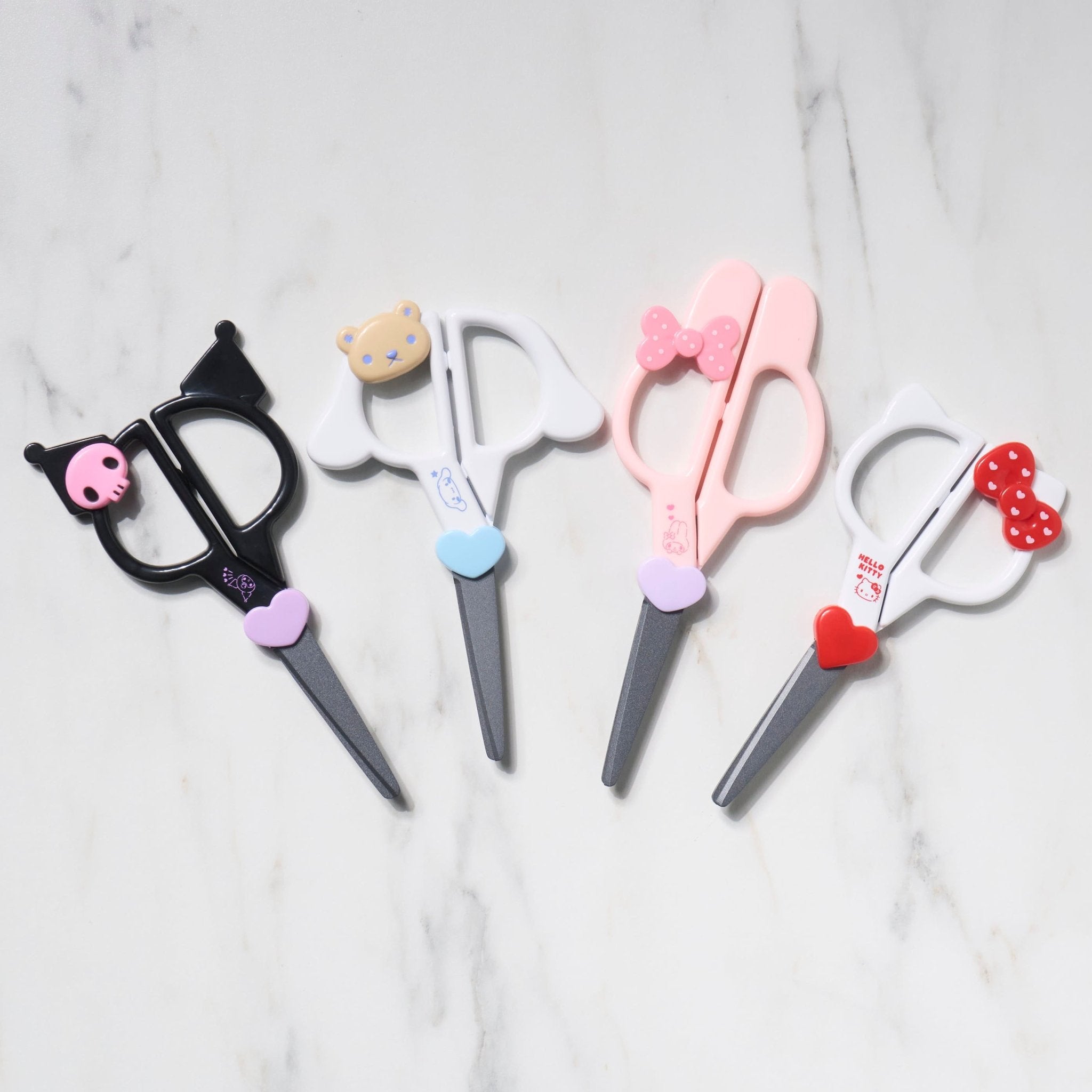 Sanrio Character Face Cut Scissors - Professional Stainless Steel Craft Scissors for DIY Paper Cutting, Scrapbooking & Card Making - Perfect for Hello Kitty, My Melody & Kuromi Fans
