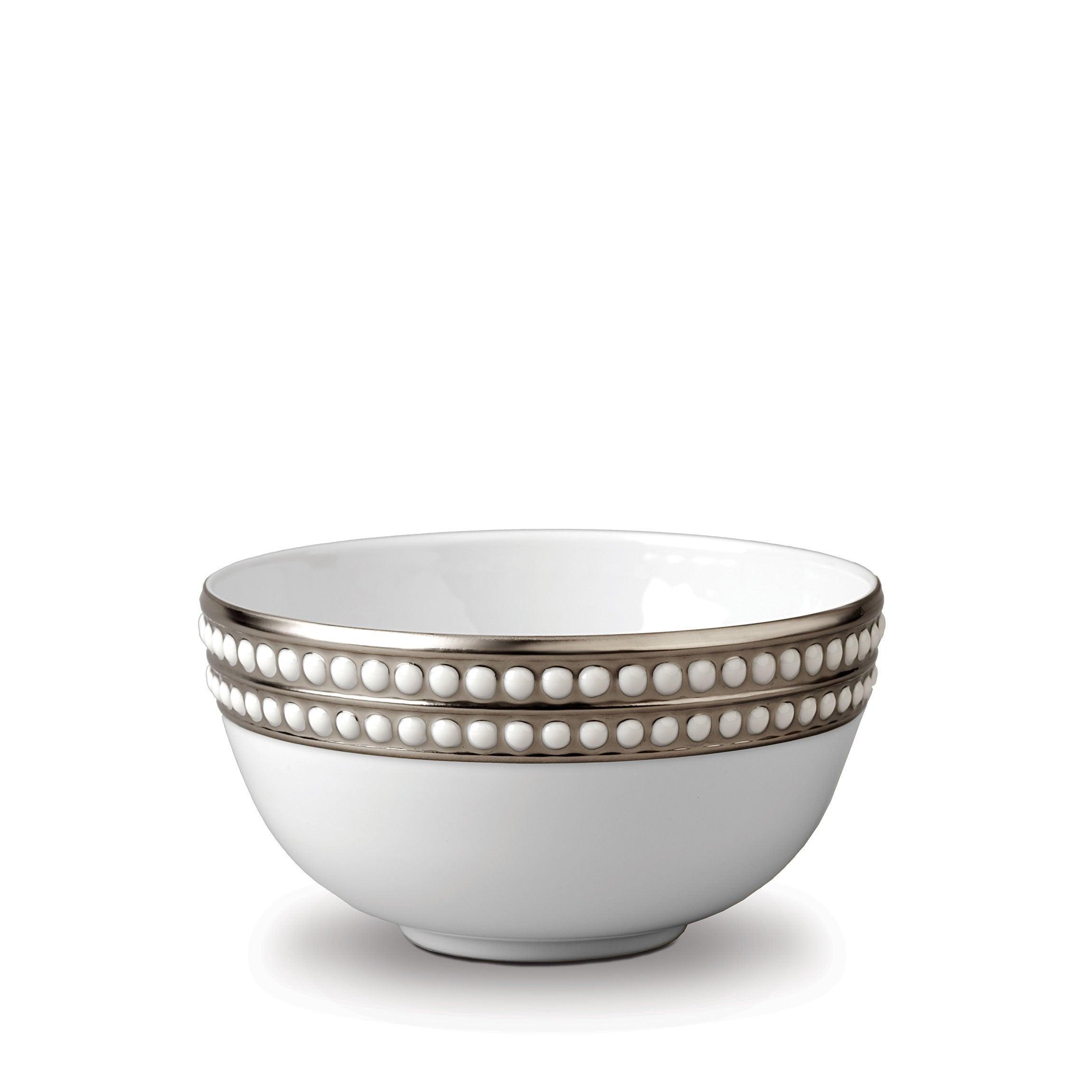 Perlée Ceramic Cereal Bowl - Durable & Stylish Breakfast Bowl for Cereal, Soup, and Salad - Perfect for Home, Office, and Restaurant Use