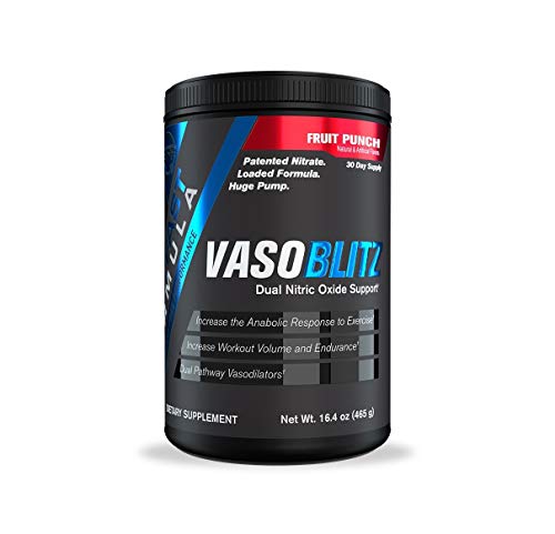 Build Fast Formula Vaso Blitz 465g Fruit Punch - Pre Workout Energy Powder for Muscle Growth & Endurance - Ideal for Gym, Bodybuilding & Athletic Performance