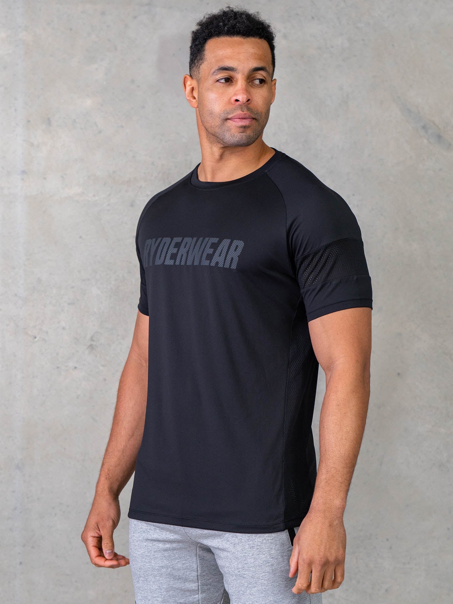 Breathable Flex Mesh T-Shirt for Men & Women - Black | Comfortable & Lightweight for Workouts, Running & Casual Wear