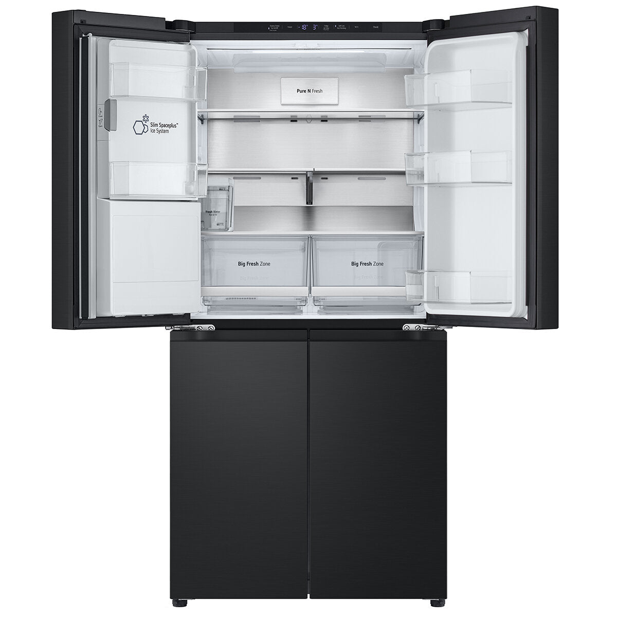 LG 508L French Door Refrigerator with Slim Non-Plumbed Ice and Water Dispenser - Matte Black (GF-LN500MBL) | Energy Efficient, Spacious Design for Modern Kitchens & Entertaining