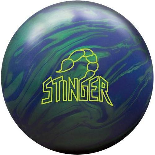 Premium Ebonite Stinger Hybrid Bowling Ball - Emerald Pearl/Navy | High-Performance for Strikes & Spares | Perfect for League Play & Tournaments