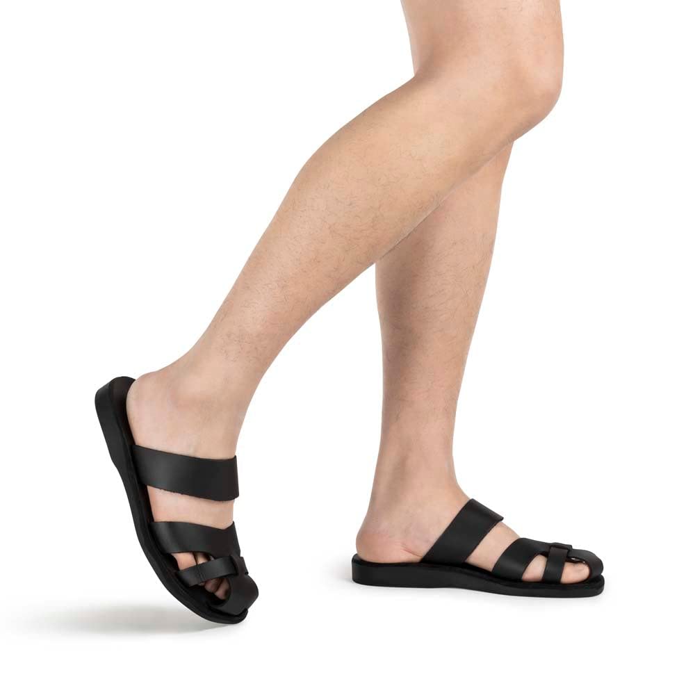 Adino Men's Leather Closed Toe Sandals - Comfortable & Stylish Casual Footwear for Walking, Travel & Outdoor Activities