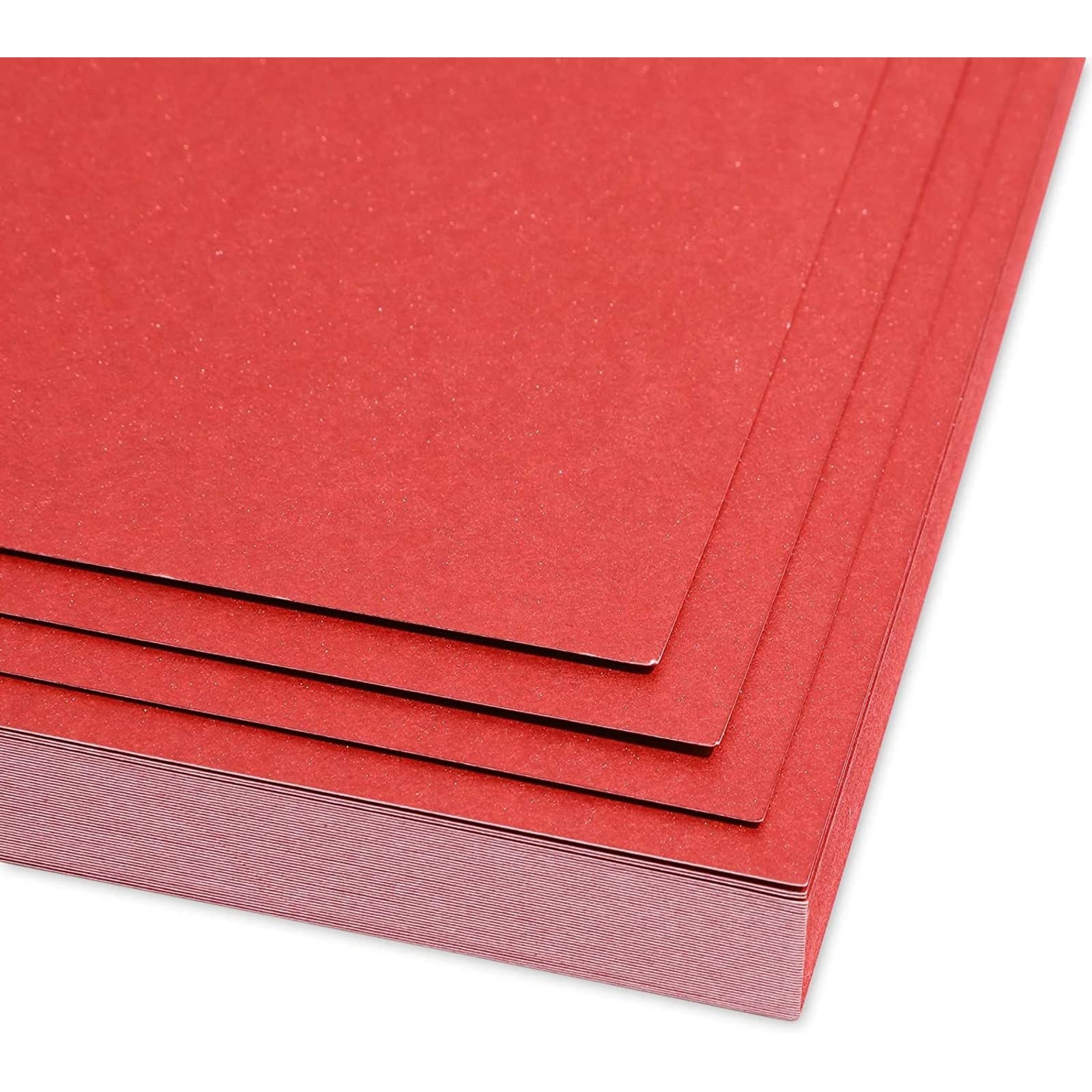 Paper Junkie Red Shimmer Metallic Craft Paper - 8.5 x 11 Inch, 50 Sheets Pack - Perfect for Scrapbooking, Card Making & DIY Decorations