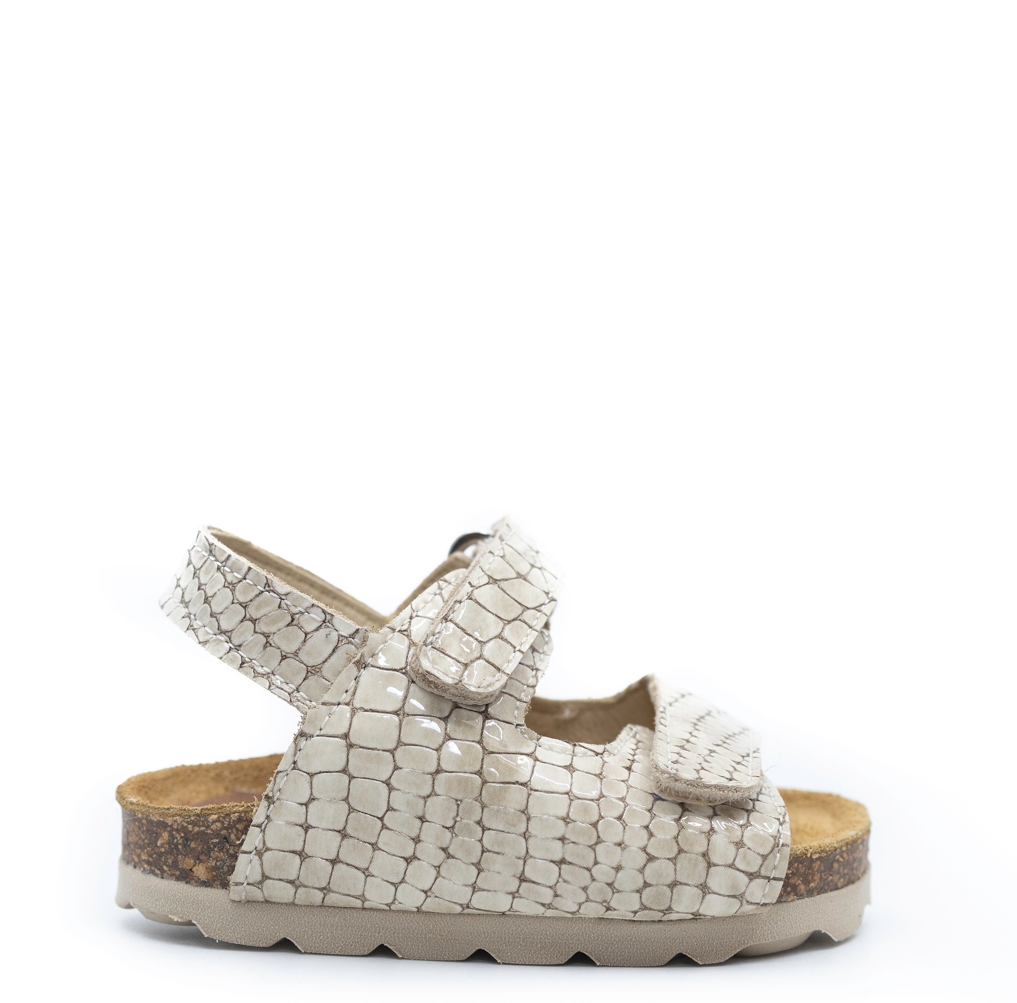 Blublonc Cream Snake Patent Velcro Baby Sandals for Boys & Girls - Soft Comfortable Non-Slip First Walkers for Infants & Toddlers - Perfect for Beach, Park, and Outdoor Play