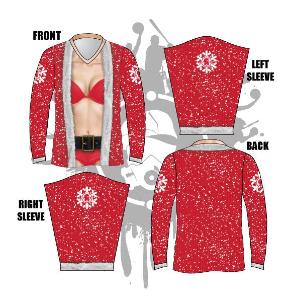 Babe Claus Long Sleeve Jersey - Soft & Comfortable Christmas Themed Shirt for Women - Perfect for Holiday Parties, Family Gatherings & Festive Photos