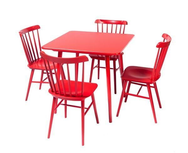 Ironica Modern Dining Table by Ton - Solid Wood Kitchen Table for 6 with Sleek Design - Perfect for Family Meals, Dinner Parties & Small Space Dining Rooms