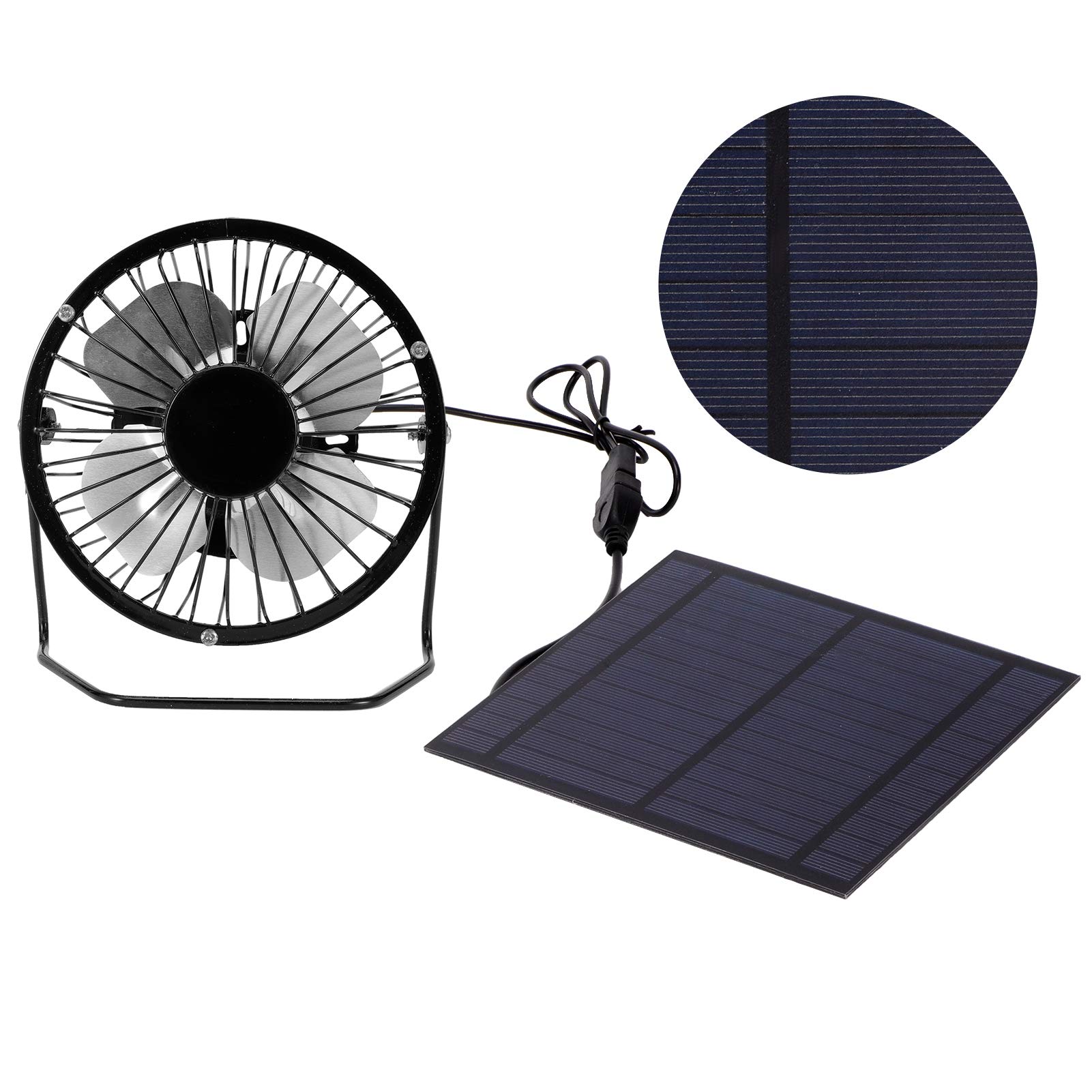 TOPINCN 5W Solar Powered Fan - Mini Portable Cooling Fan with Photovoltaic Solar Panel for Home, Attic, Greenhouse, RV & Roof - Perfect for Outdoor, Camping & Emergency Use