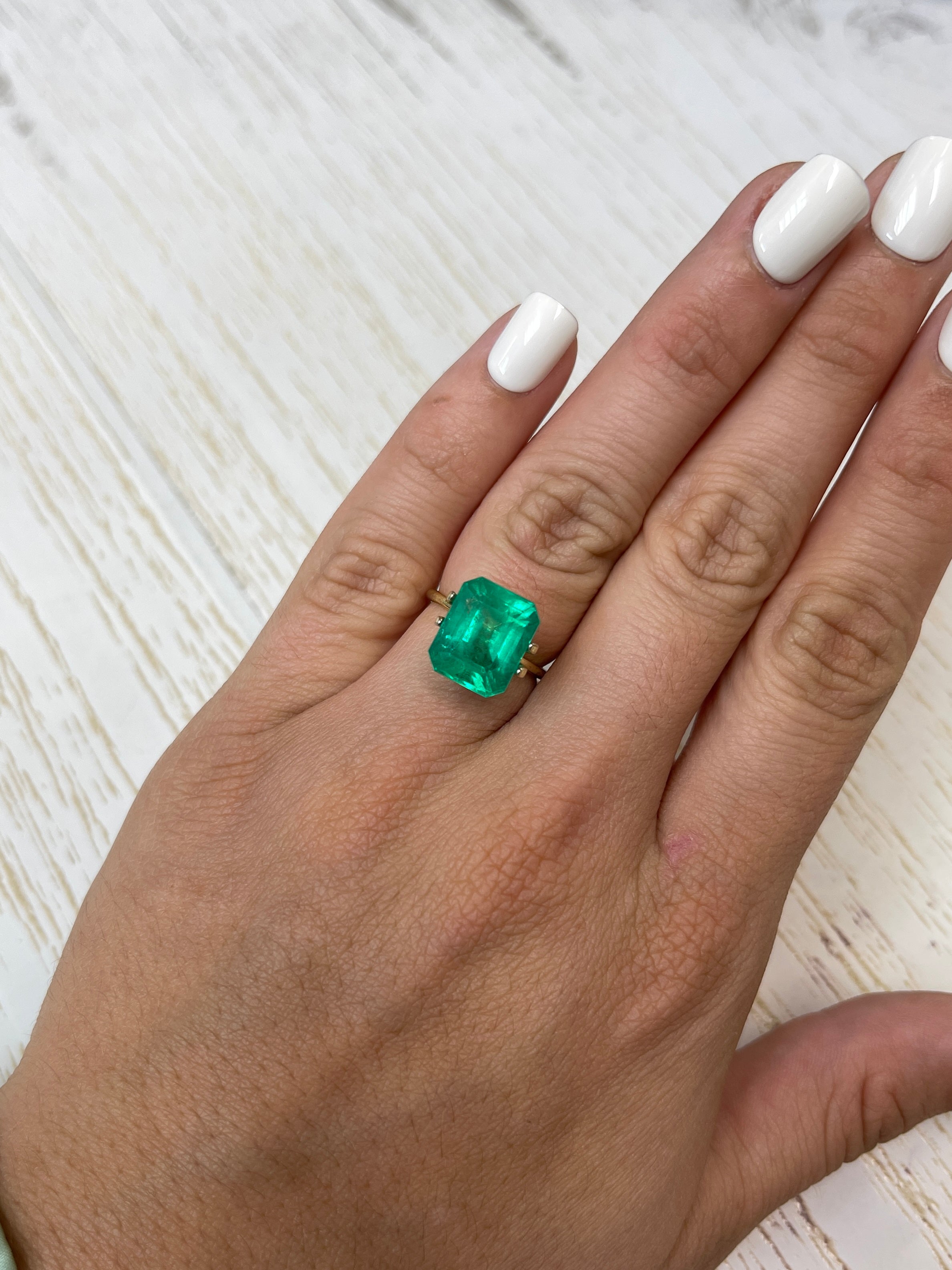 7.81 Carat 12x10mm Loose Colombian Emerald Gemstone - Emerald Cut for Jewelry Making, Engagement Rings & Luxury Gifts