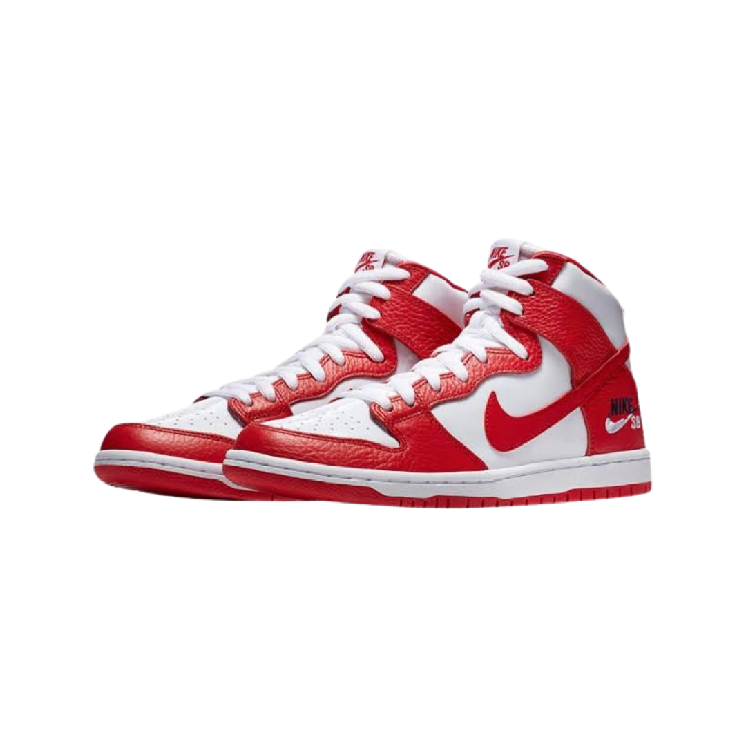 Nike SB Dunk High Future Court Red White Sneakers - Men's Basketball Shoes for Casual Wear & Street Style - Perfect for Skateboarding, Running, and Everyday Fashion