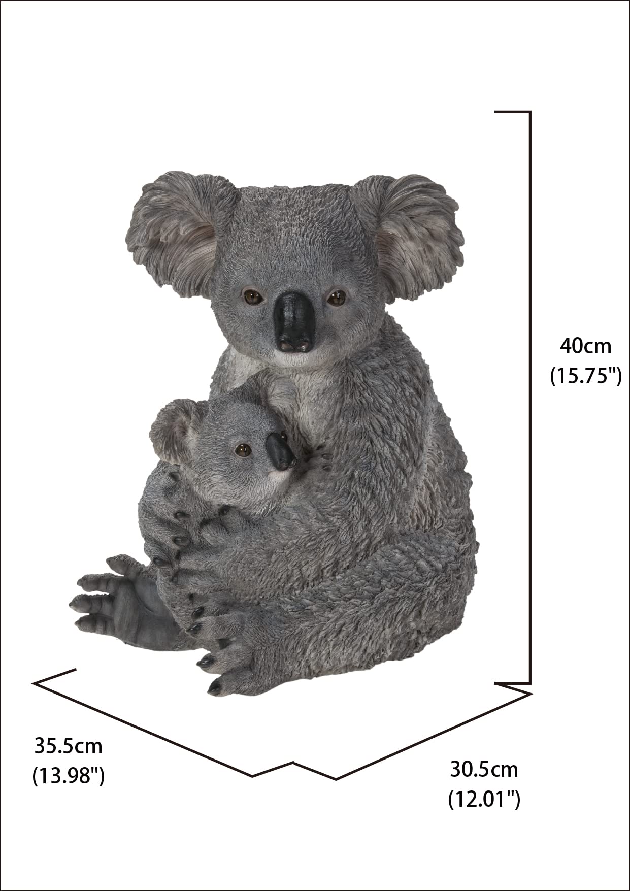 Hi-Line Gift Mother & Baby Koala Plush Stuffed Animal - Soft Cuddly Toy for Kids, Perfect Gift for Birthdays, Baby Showers & Nursery Decor