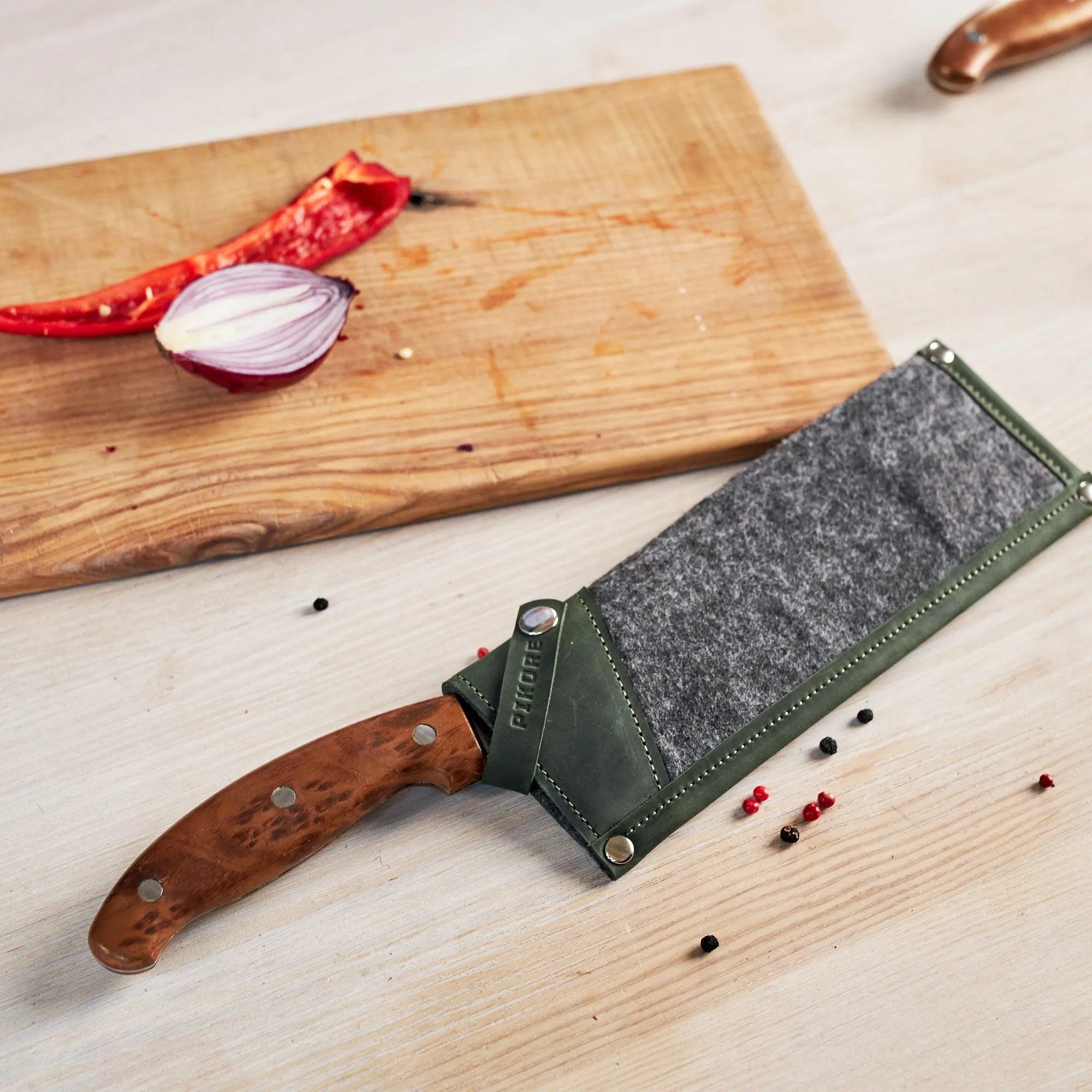 Premium Genuine Leather Knife Cover - Durable & Protective Sheath for Kitchen, Hunting & Outdoor Knives | Perfect for Camping, Cooking & Everyday Use