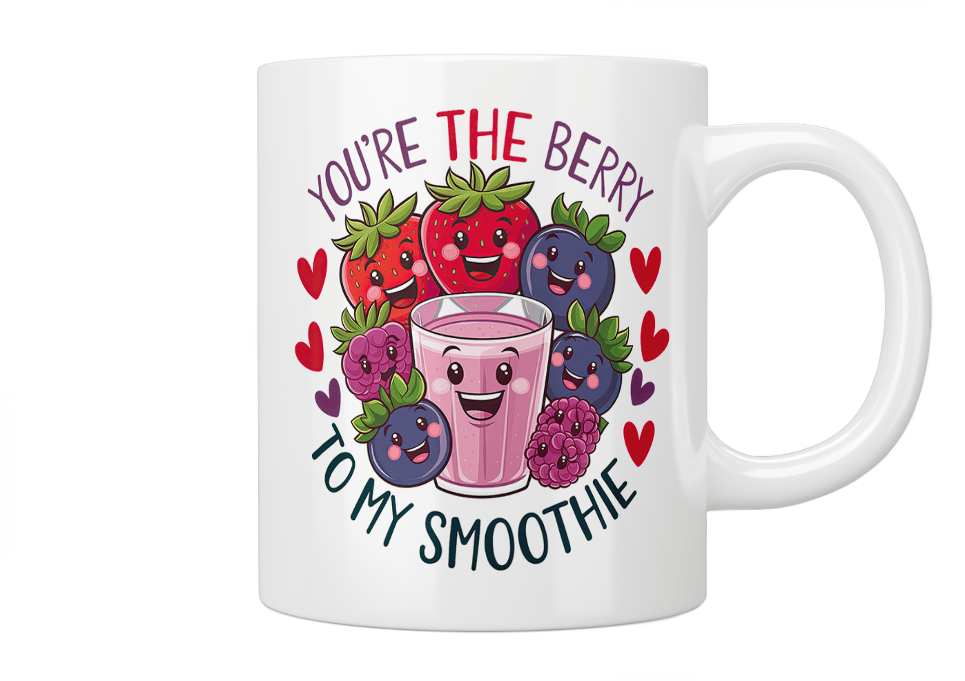 You're The Berry To My Smoothie Mug - Funny Coffee Cup for Smoothie Lovers - Perfect for Breakfast, Office, or Gift