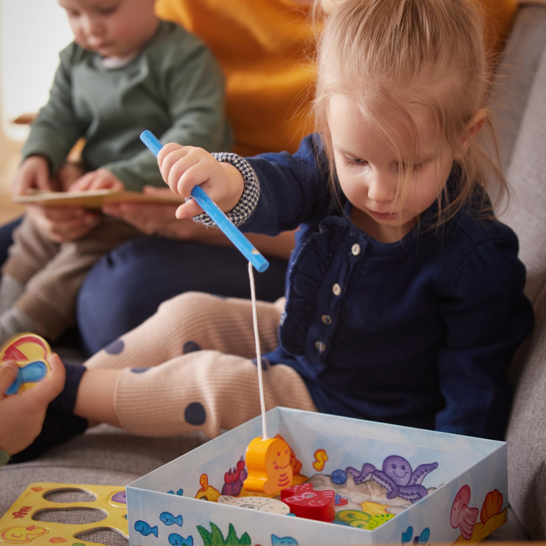 HABA Magnetic Fishing Game for Toddlers - Educational Learning & Preschool Toys for Kids Ages 2-5 | Fun First Games with Wooden Fish | German Made Early Childhood Development Toy for Fine Motor Skills | Perfect for Birthday Gifts, Classroom Activities & Family Game Night
