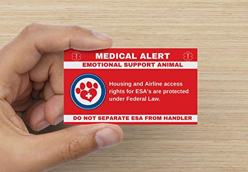Emotional Support Animal ID Badge & Wallet Card - ESA Certification for Dogs & Cats - Perfect for Travel, Housing & Public Access (1 Pack)