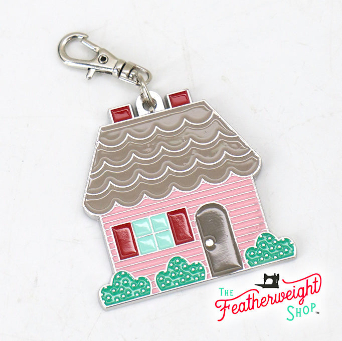 Lori Holt Enamel Keychain & Keyring Charm - Cute House Design for Keys, Bags & Gifts | Durable Metal Key Holder for Everyday Use