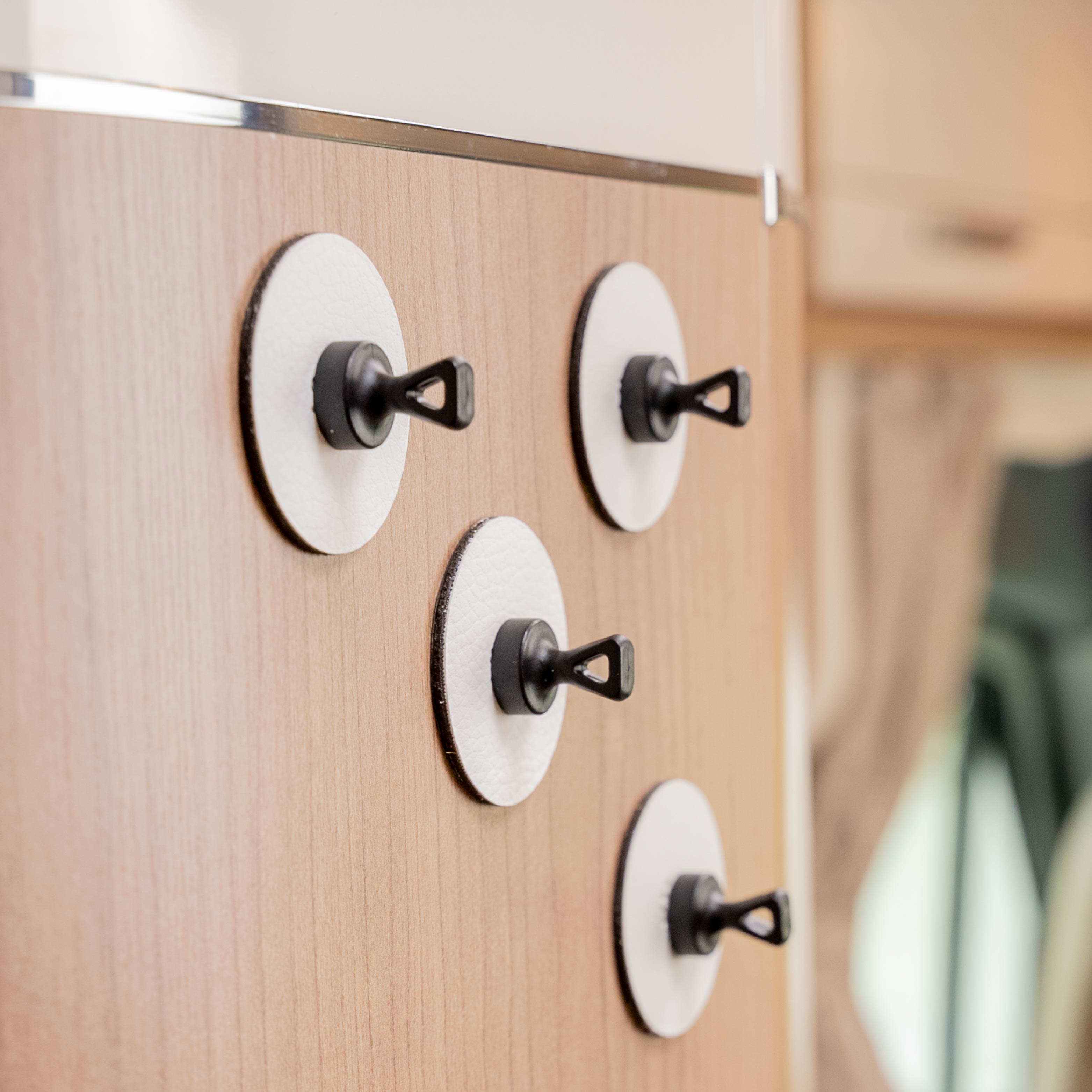Strong Magnetic Pins with Flexible Pads - White - Perfect for Office, Home, and School Organization