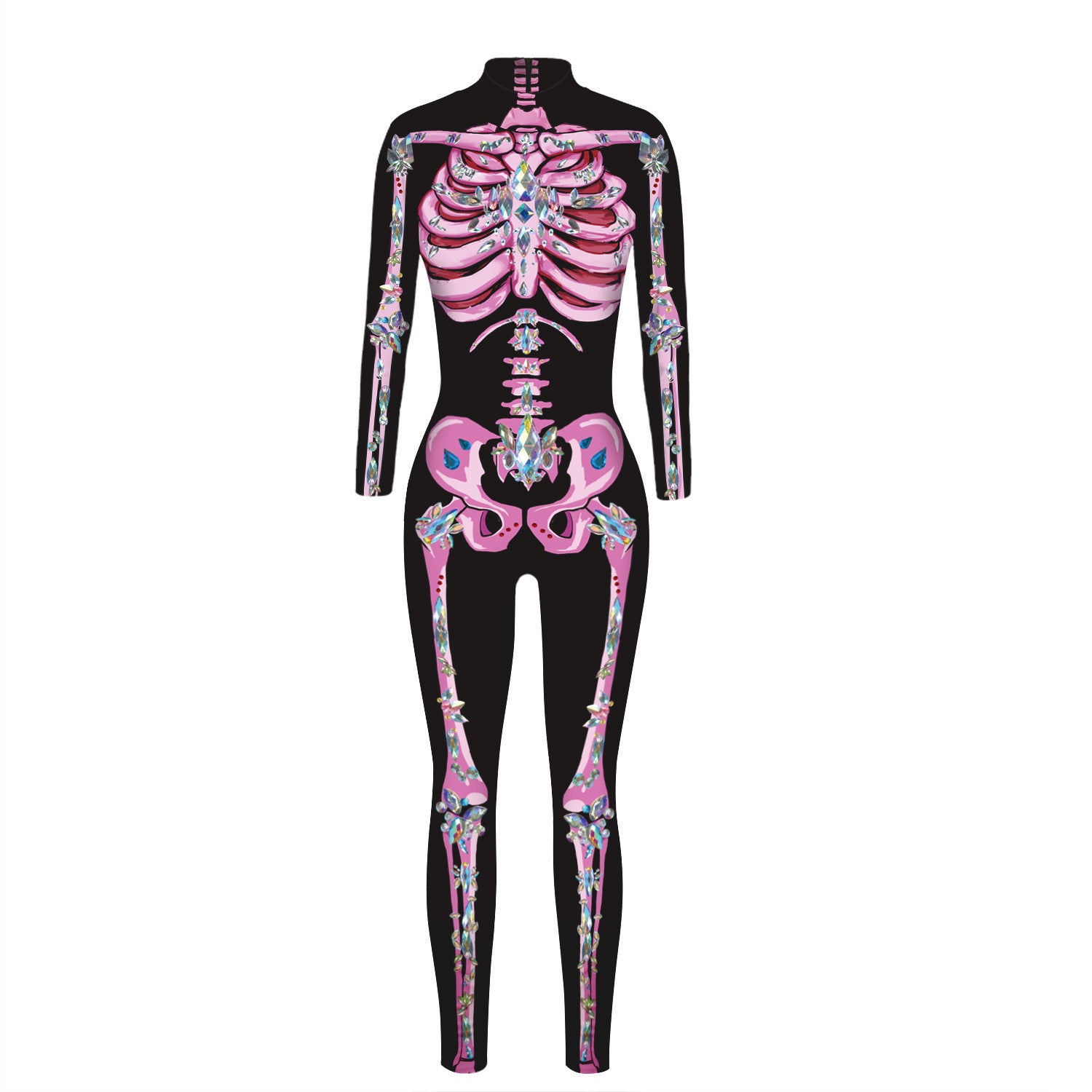 Spooky Halloween Skull Jumpsuit for Adults - Scary Costume for Halloween Parties & Cosplay Events