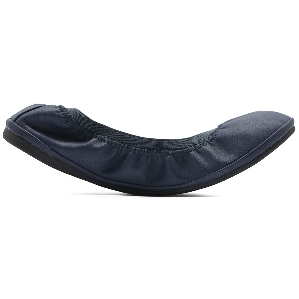 Ollio Women's Comfort Ballet Flats with Shoe Collar Pull Tab - Slip-On Loafers for Work, Office & Casual Wear
