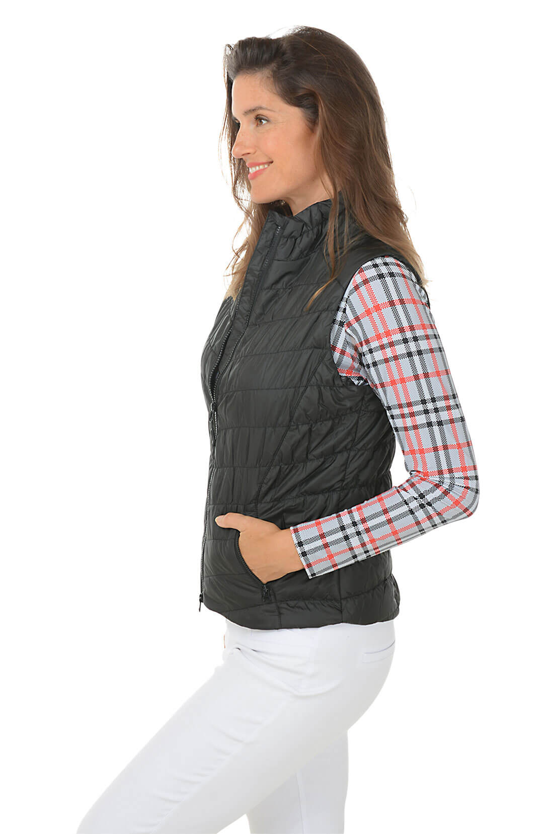 Stylish Zip Front Puffer Vest for Men & Women - Lightweight Warm Winter Outdoor Jacket - Perfect for Hiking, Camping, and Cold Weather Activities