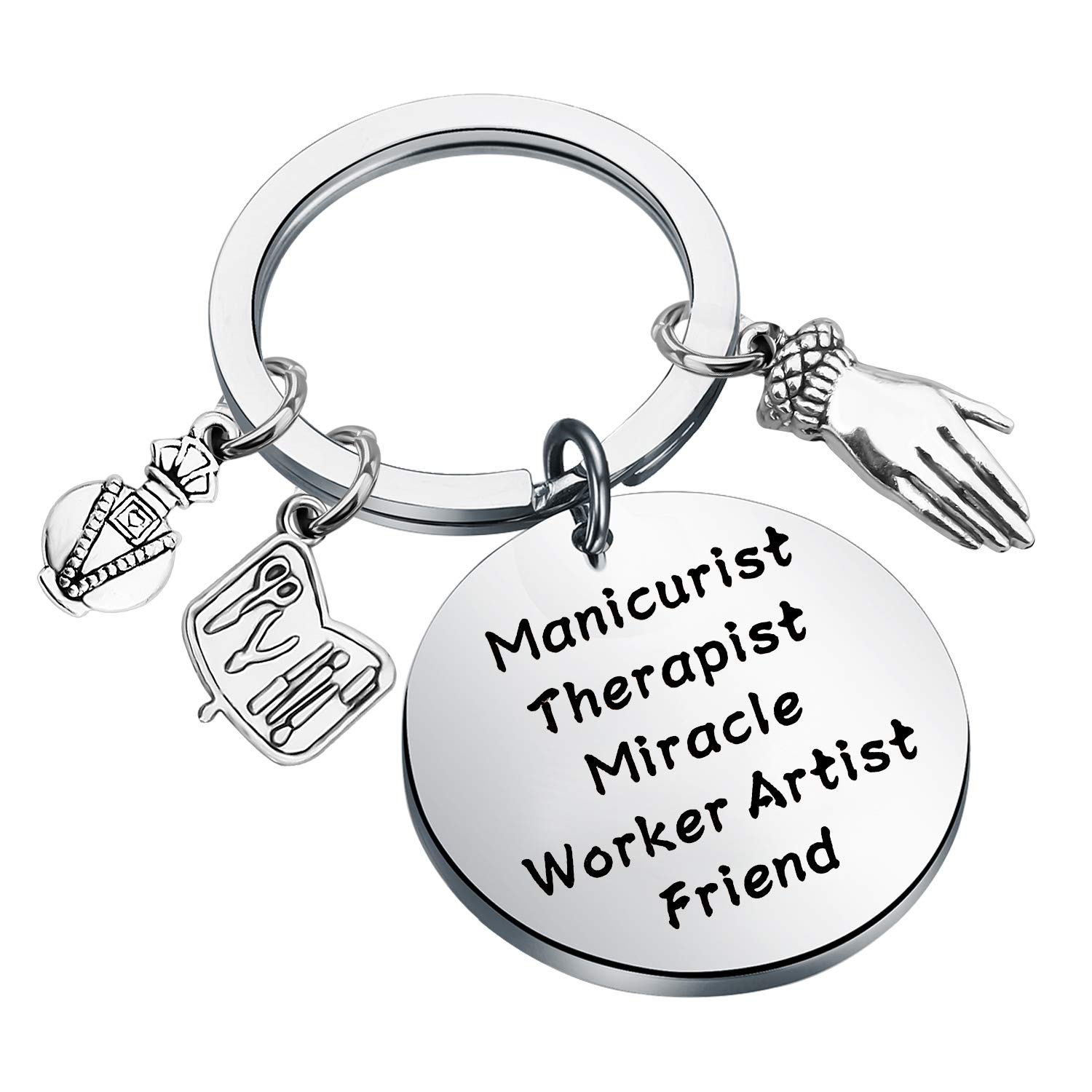 BEKECH Nail Technician Gift Keychain - Perfect Manicurist & Nail Artist Present for Therapists, Cosmetologists & Beauty Professionals - Ideal for Appreciation Gifts, Spa Days & Salon Accessories