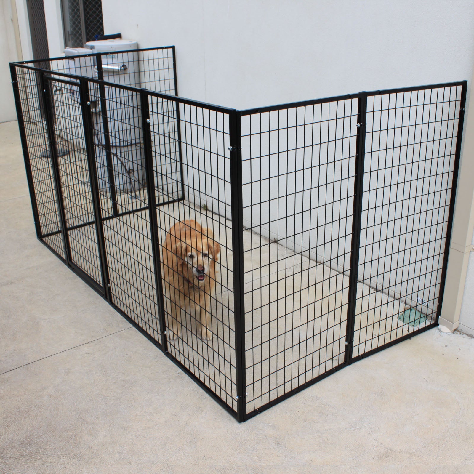 Heavy Duty Dog Fence Panels - 8 Pack Attachable Pet Barrier for Indoor/Outdoor Use - Perfect for Home, Yard, and Kennel Safety