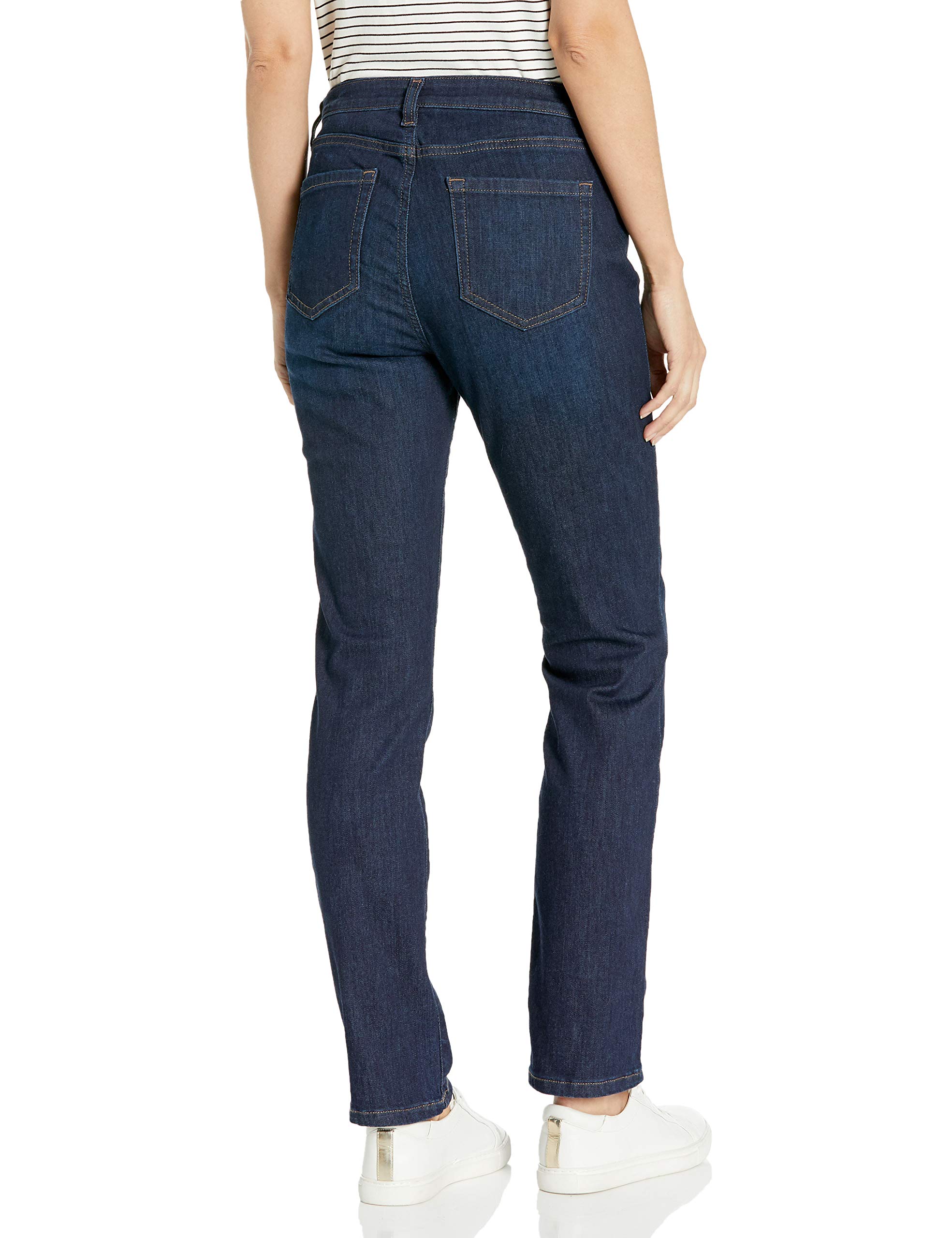 Amazon Essentials Women's Slim Fit Mid Rise Straight Leg Jeans - Comfortable Stretch Denim Pants for Casual Wear, Work & Everyday Outfits
