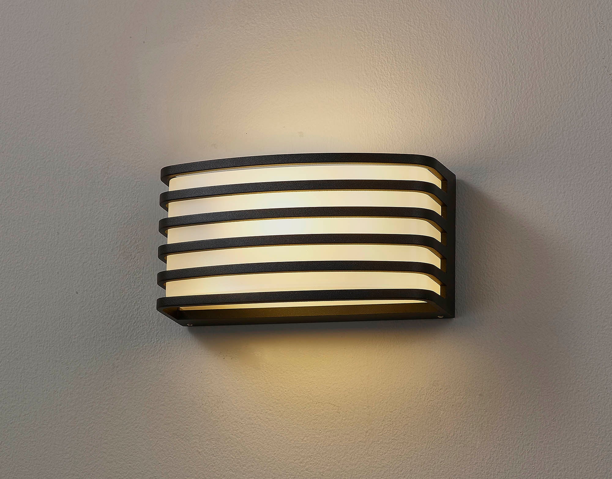 Bilbao Outdoor Wall Light with E27 Socket, IP54 Waterproof, Anthracite/Matt Black/Matt Brown Finish & Opal PC Shade - 2 Years Warranty - Perfect for Patio, Garden, and Porch Lighting
