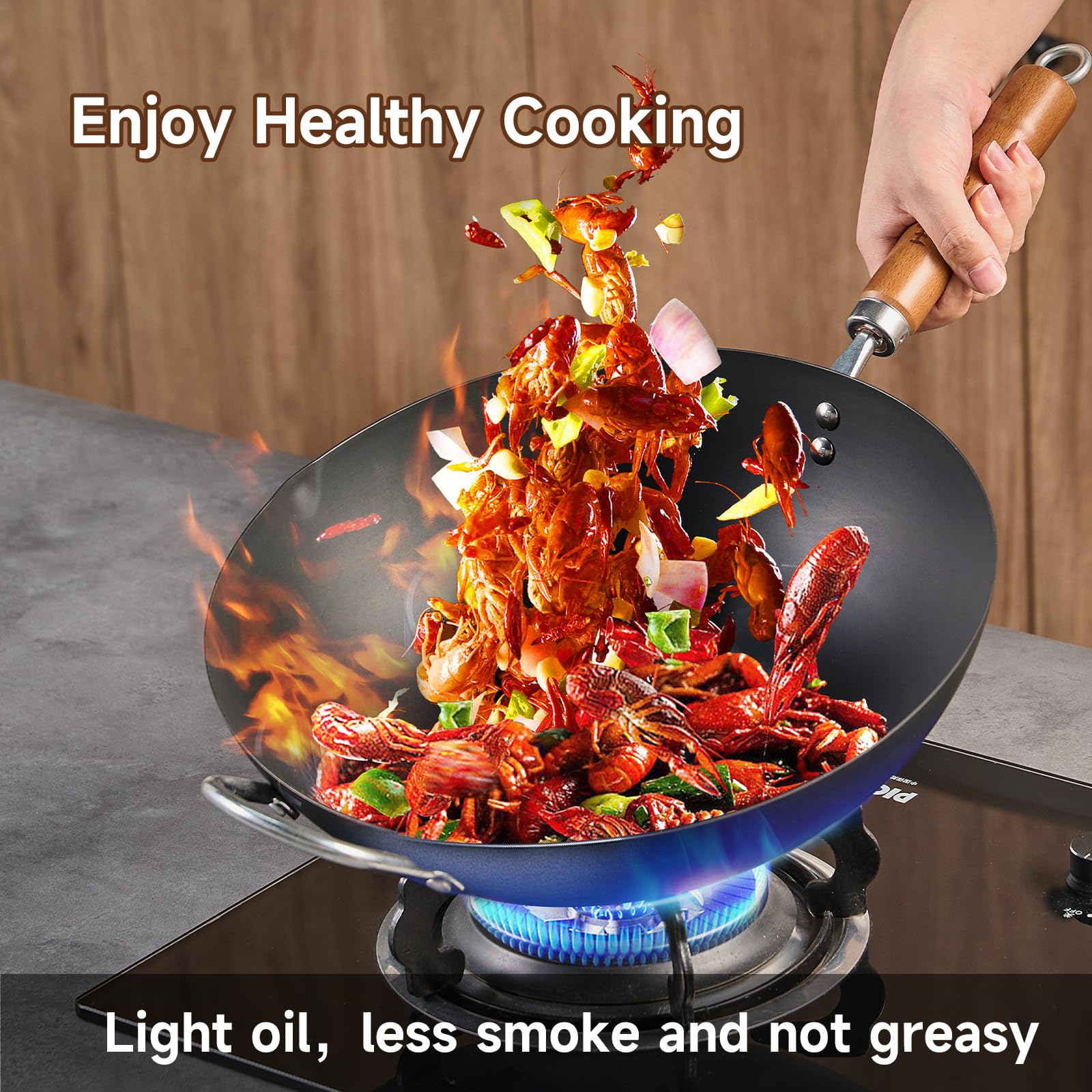 Premium Carbon Steel Wok Pan 12.59