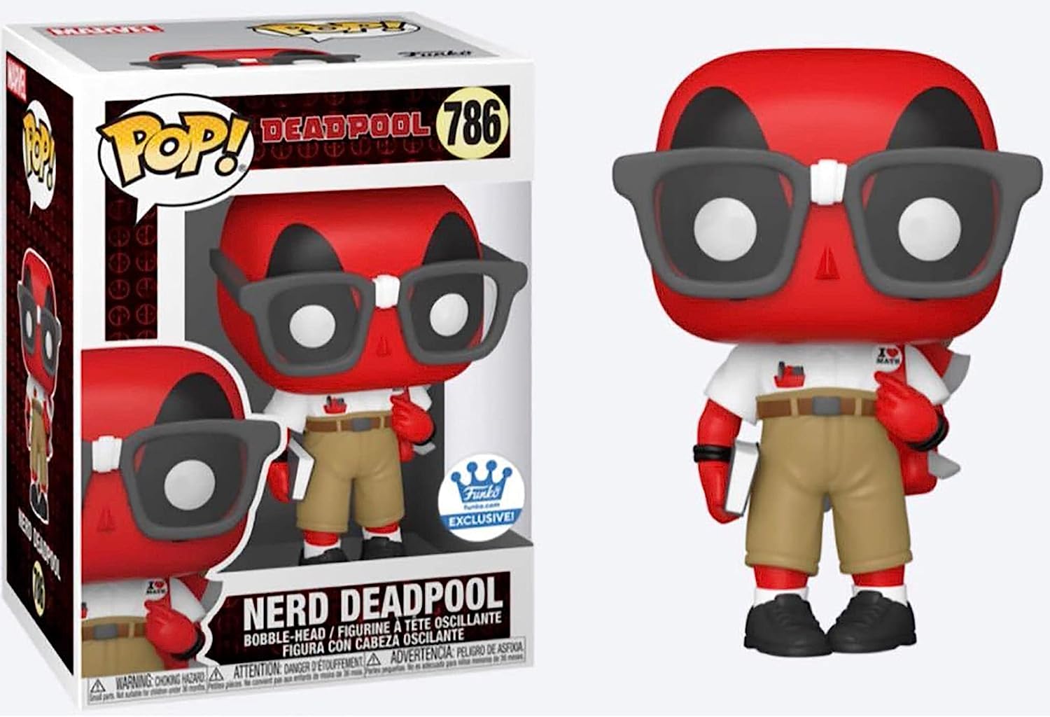 Deadpool Nerd Funko Pop! Vinyl Figure #786 - Exclusive Collectible for Marvel Fans | Perfect for Display, Gifts & Comic Conventions