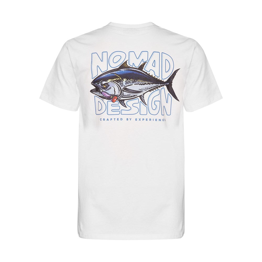Premium White T-Shirt with Tuna Hookup Design - Perfect for Fishing Enthusiasts & Outdoor Adventures