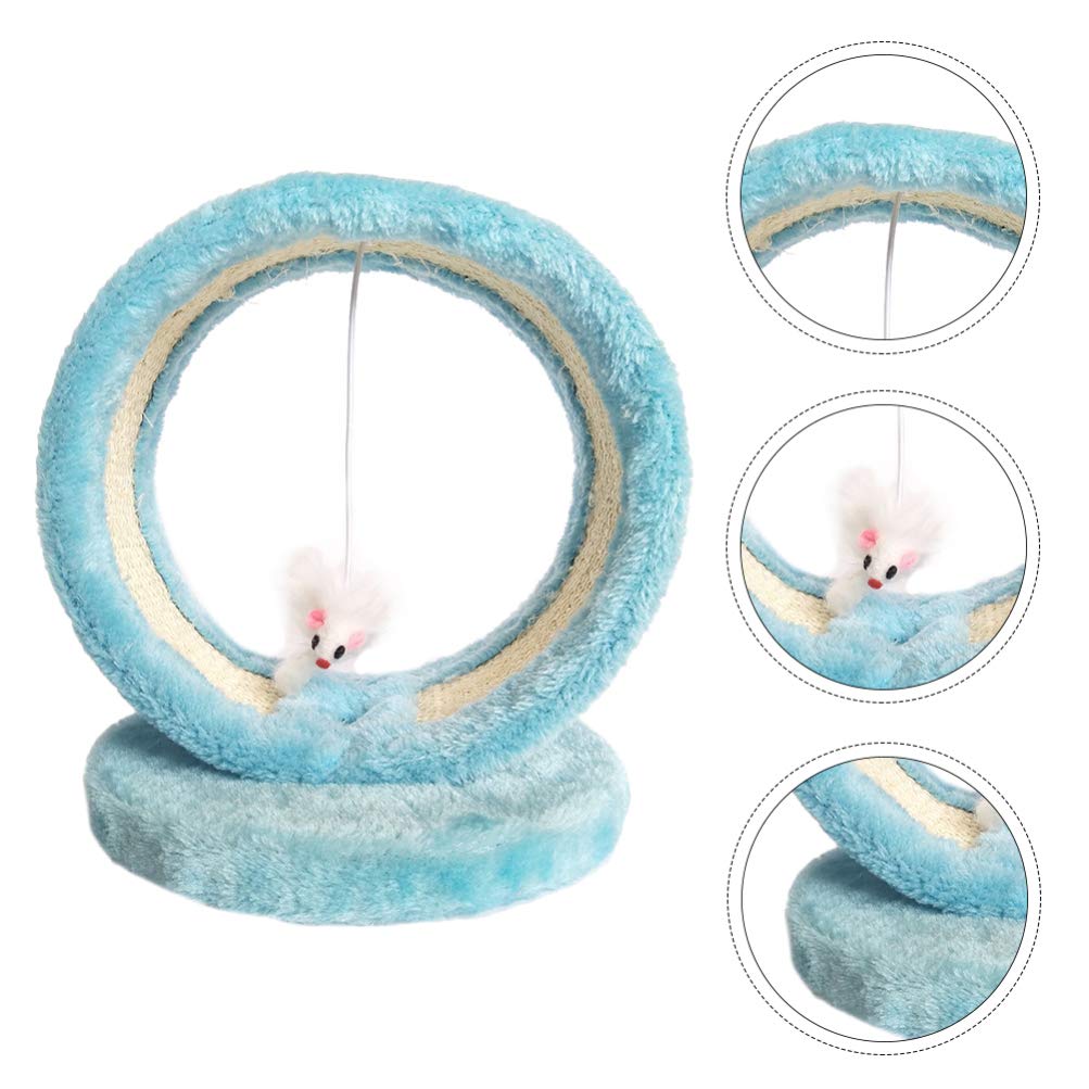 POPETPOP Cat Climbing Frame & Scratching Board Set - Sisal Cloth Kitten Toy for Exercise & Play - Durable Pet Climbing Toy with Scratching Pad for Indoor Cats - Perfect for Small Spaces & Active Kittens