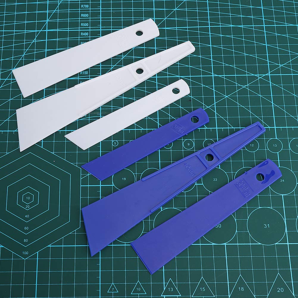 6Pcs Plastic Glue Scraper Tools - Leather Craft Glue Spreader for Handmade Sewing & Leatherworking - Perfect for DIY Leather Projects, Bookbinding, and Shoe Repair Accessories