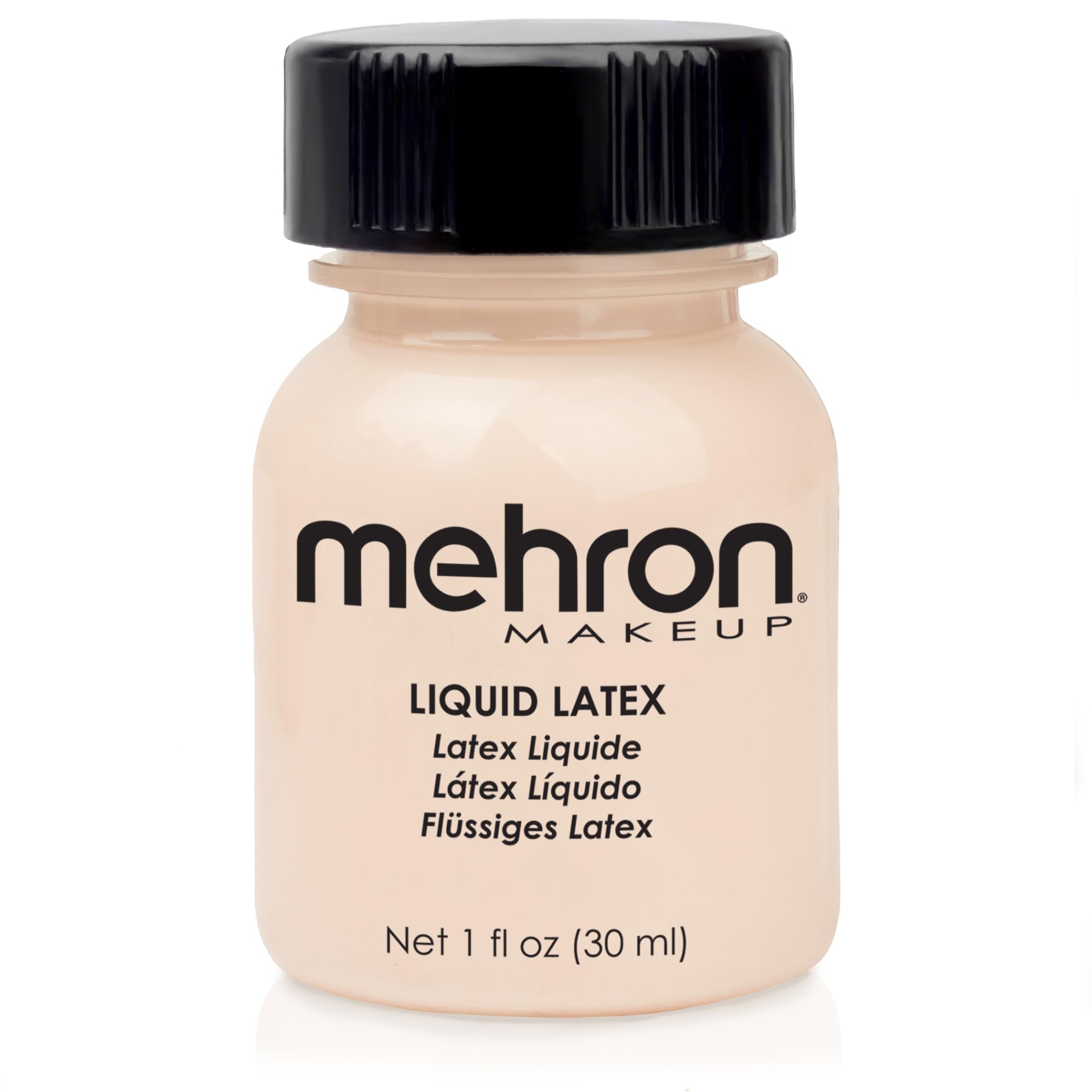 Mehron Liquid Latex for SFX Makeup - Professional Halloween Prosthetic Adhesive - Skin Safe Latex Glue 1 fl oz (30ml) Light Flesh Tone - Perfect for Costumes, Special Effects & Theater Makeup