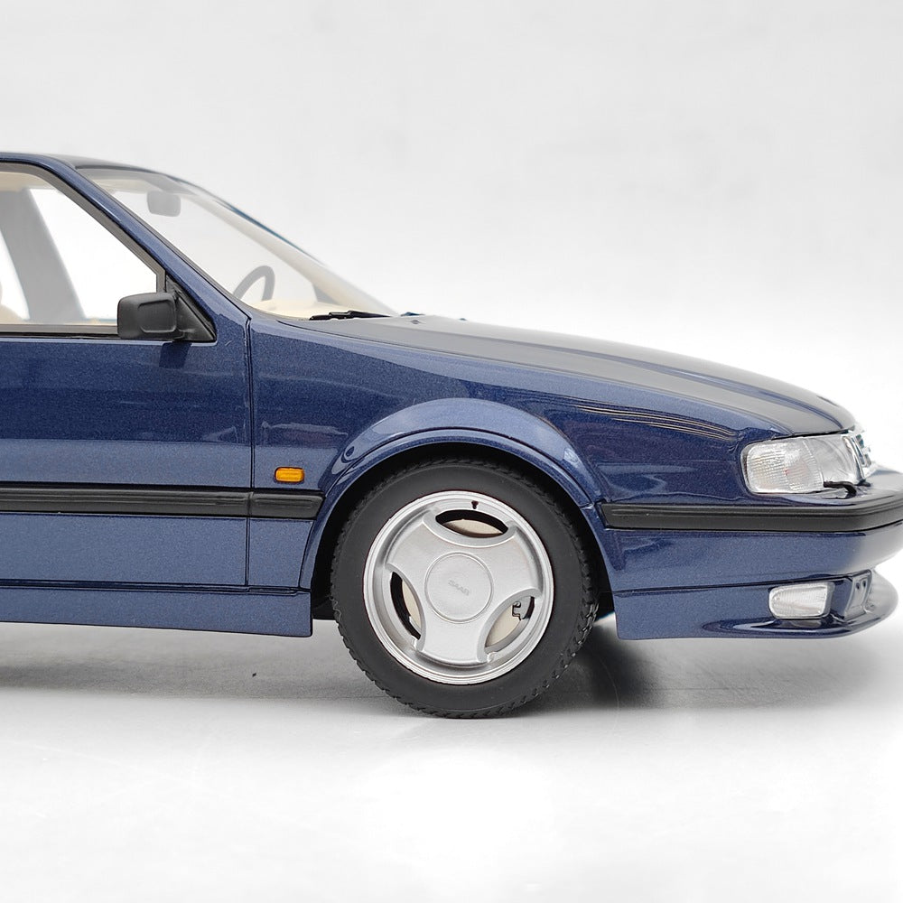 1/18 Scale Saab 9000 Aero CS 1985 Limited Edition Blue Resin Model Car - DNA Collectibles DNA000139 - Perfect for Car Enthusiasts, Collectors, and Gift Giving