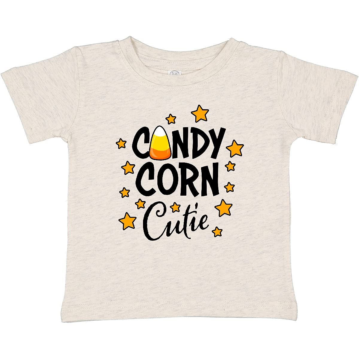 Inktastic Candy Corn Cutie with Stars Baby T-Shirt - Cute Halloween Outfit for Infants & Toddlers - Perfect for Trick-or-Treating & Fall Photoshoots