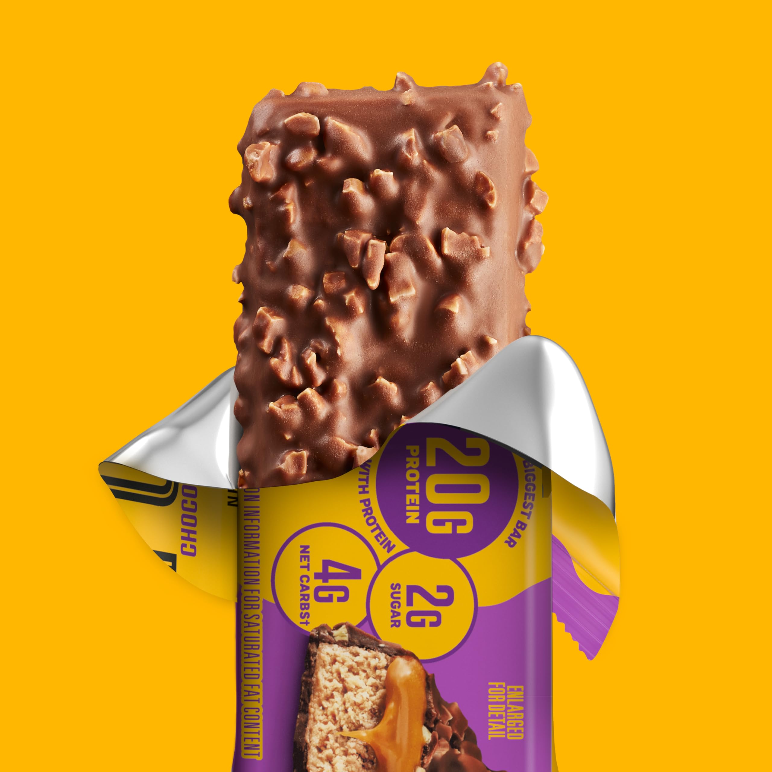 FULFIL High Protein Bars - Chocolate Peanut Caramel Flavor, 20g Protein per Bar, Gluten Free Snacks, Pack of 12 | Perfect for Gym Workouts, Hiking & Healthy On-the-Go Breakfast