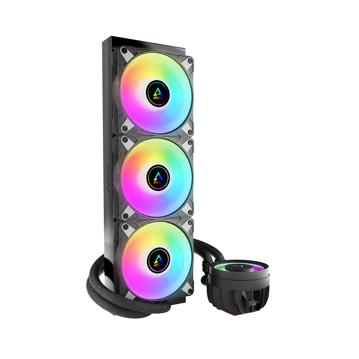 Arctic Liquid Freezer III 360 A-RGB AIO CPU Liquid Cooler - High Performance Black Water Cooling System for Gaming PC & Workstation | Perfect for Overclocking & Silent Operation