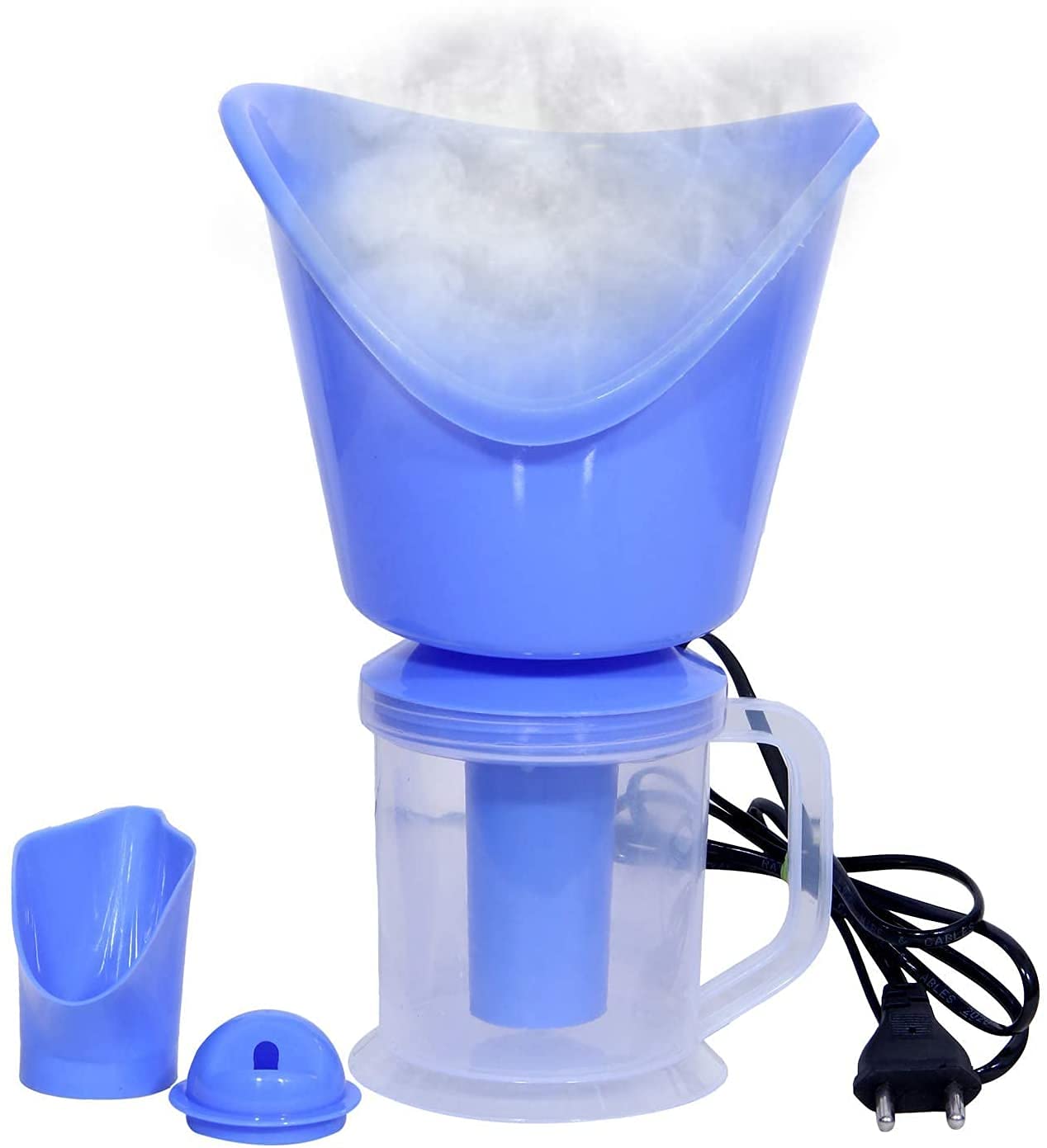 3 in 1 Steam Vaporizer for Cold & Cough Relief - Electric Nose Steamer, Facial Inhaler & Nasal Vaporizer Machine - Perfect for Home Use, Sinus Congestion & Respiratory Comfort