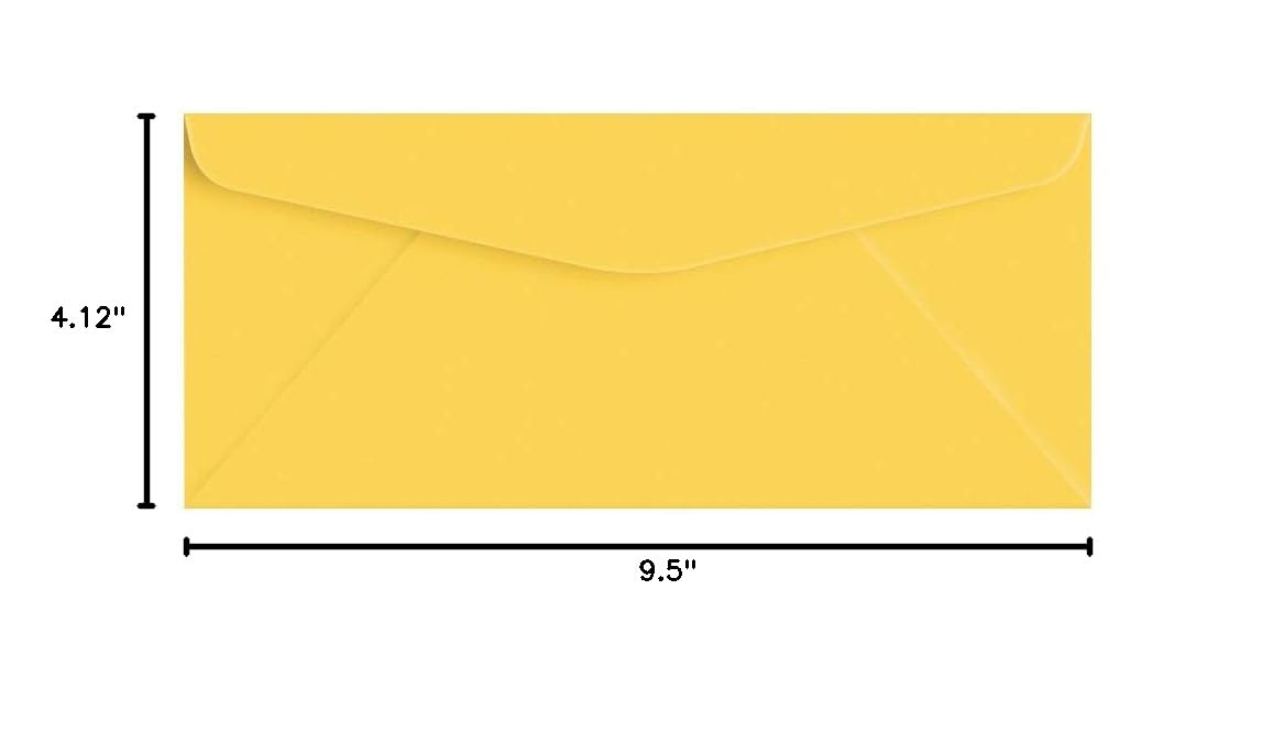 Premium Goldenrod #10 Business Envelopes - Pack of 50, Self-Sealing, 4-1/8 x 9-1/2 Inches - Perfect for Mailing, Office Documents, Invoices & Business Correspondence
