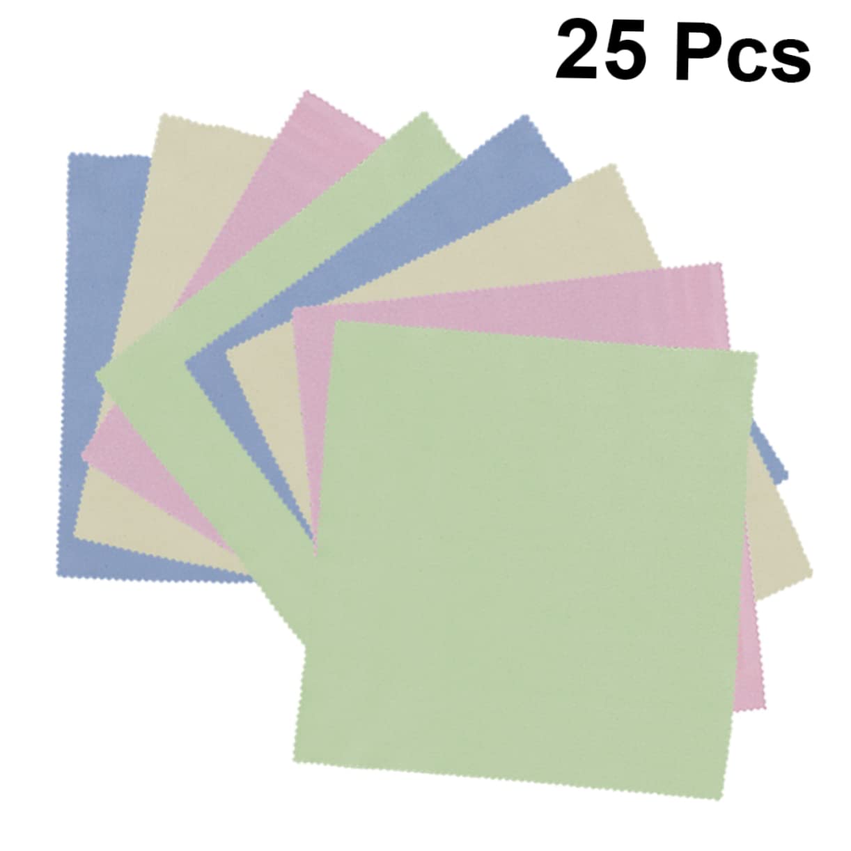 Homoyoyo Microfiber Cleaning Cloths 25 Pack - 17.5x14.5cm Ultra Soft Lint-Free Cloths for Eyeglasses, Sunglasses, Camera Lenses, Phone Screens & Electronics - Perfect for Home, Office, Travel & Car Cleaning