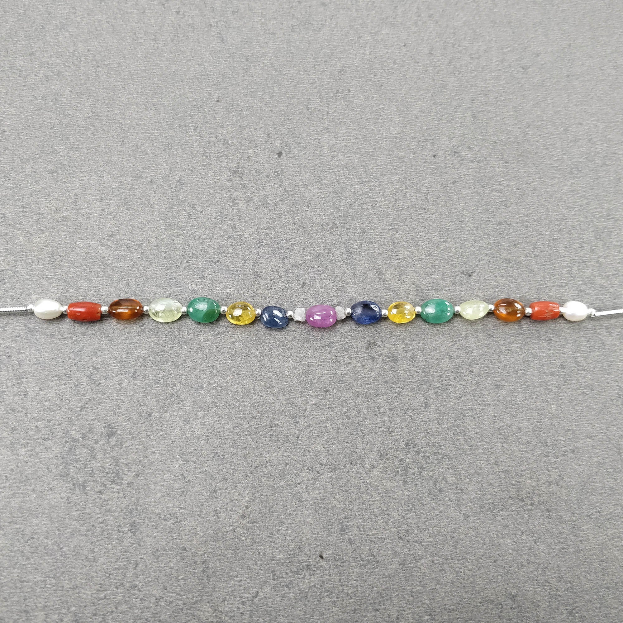 Natural Multi Gemstone Loose Beads - 16.75cts Sapphire, Hessonite, Coral, Diamond, Emerald, Cat's Eye & Pearl (4.75mm-6.5mm) for Jewelry Making, Meditation Malas & Spiritual Healing