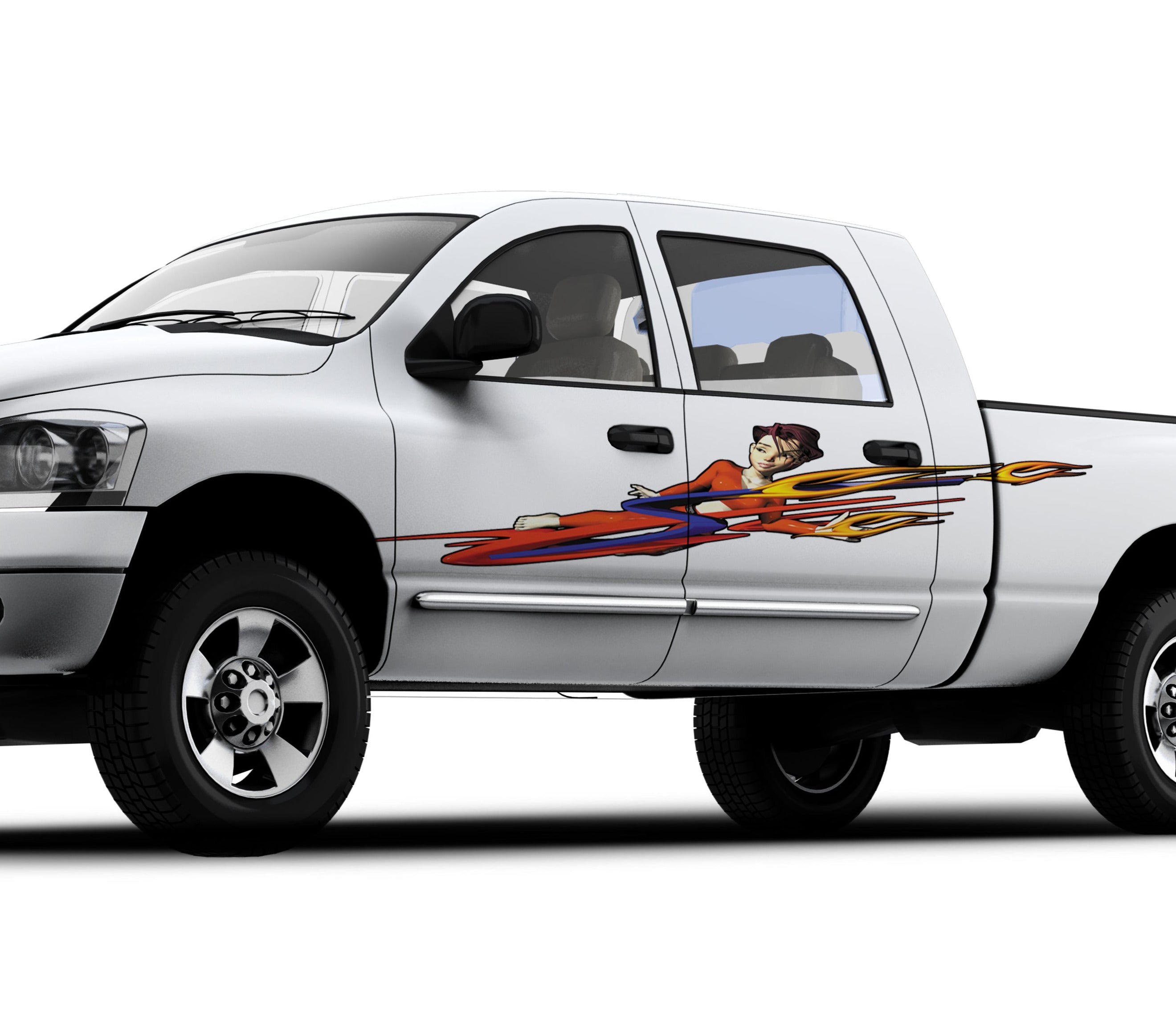 Anime Kicking Girl Vinyl Car Decals - Waterproof Stickers for Vehicles, Trucks & Semi Trailers - Perfect for Anime Fans, Car Enthusiasts & Personalization Lovers