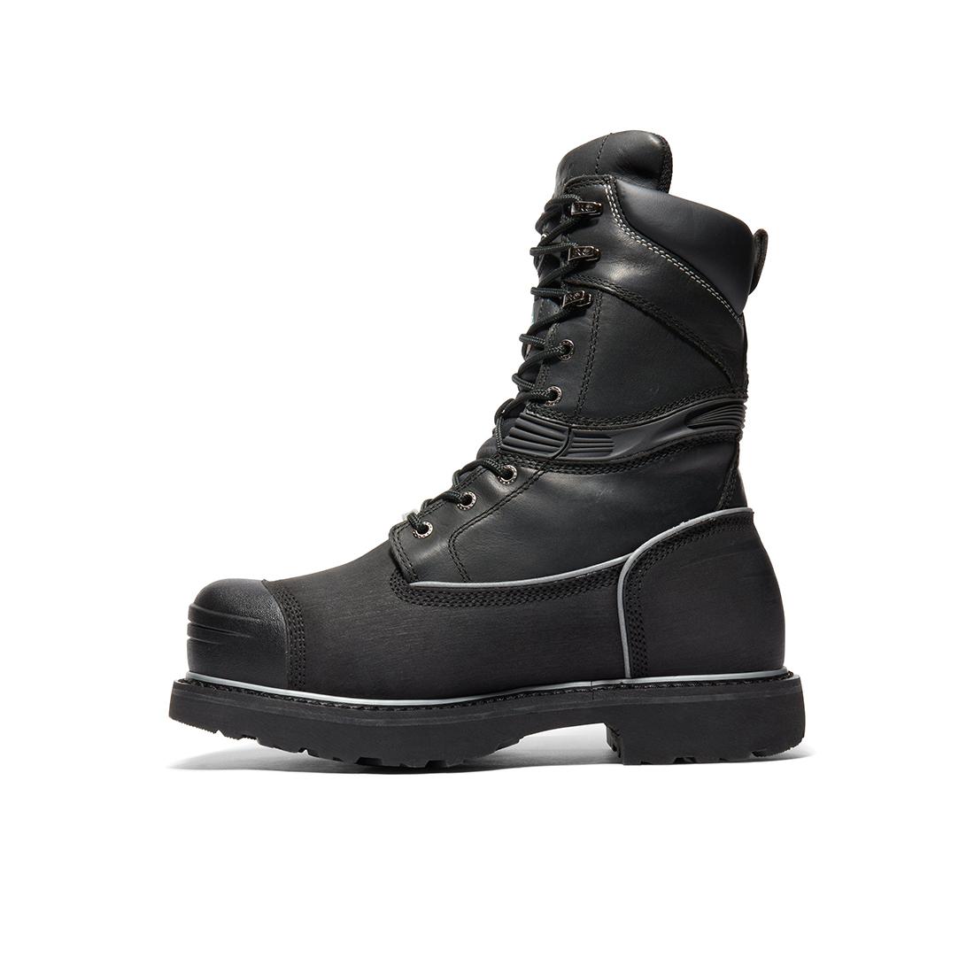 10 Inch Waterproof Steel Toe Work Boots with Met Guard & Sp Insulation - 400G Black - Heavy Duty Construction Boots for Mining, Oil Rig, and Outdoor Work Safety