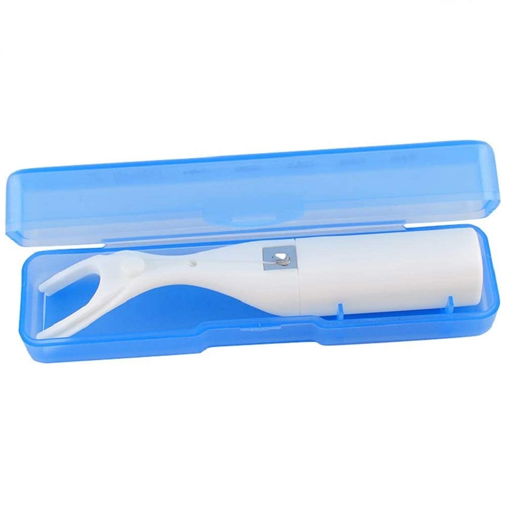 Dental Floss Holder with 50M Waxed Floss - Advanced Plaque & Food Remover for Teeth Cleaning | Perfect for Travel, Braces & Daily Oral Care