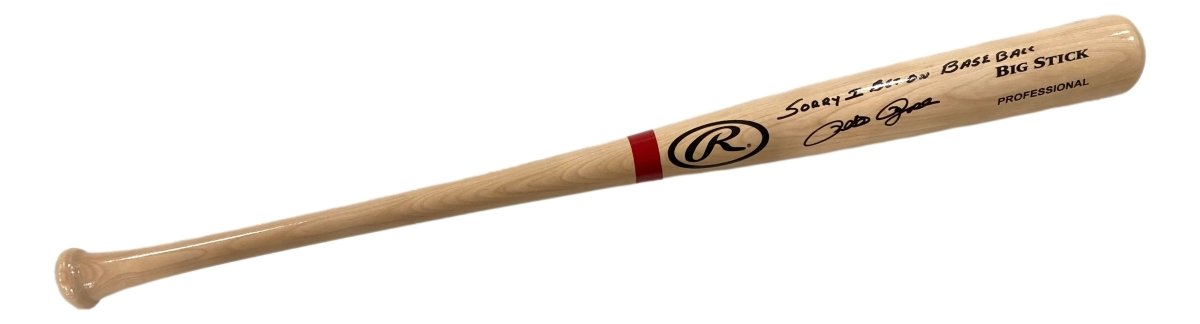 Pete Rose Cincinnati Reds Autographed Tan Rawlings Pro Baseball Bat with JSA Certification - Perfect for MLB Memorabilia Collectors and Sports Fans Display