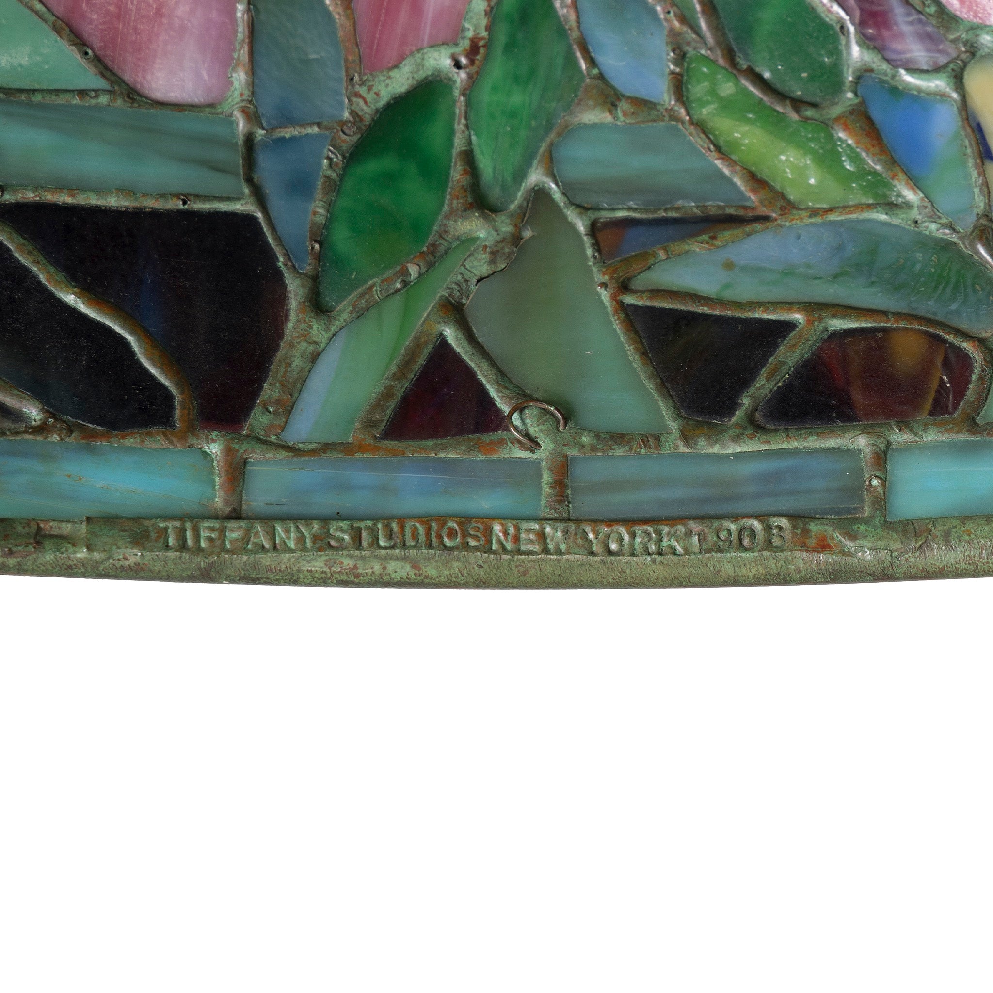 Tiffany Studios New York Elaborate Peony Table Lamp - Stained Glass Floral Design, Antique Style Home Decor for Living Room, Bedroom & Office Lighting