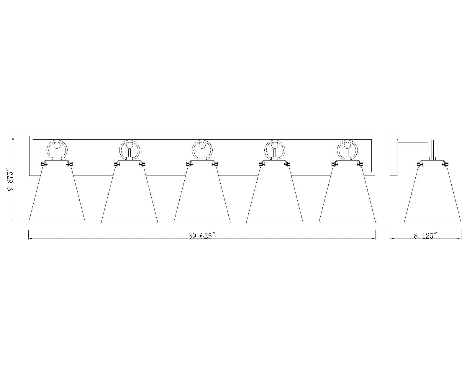 Z-Lite 5-Light Vanity Light Fixture 483-5V-CH - Modern Bathroom Lighting for Mirror, Makeup Area & Dressing Room