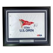 Authentic Matt Fitzpatrick Signed Framed 123rd US Open Golf Flag with JSA COA - Perfect for Golf Memorabilia Collectors & Sports Fans Decor